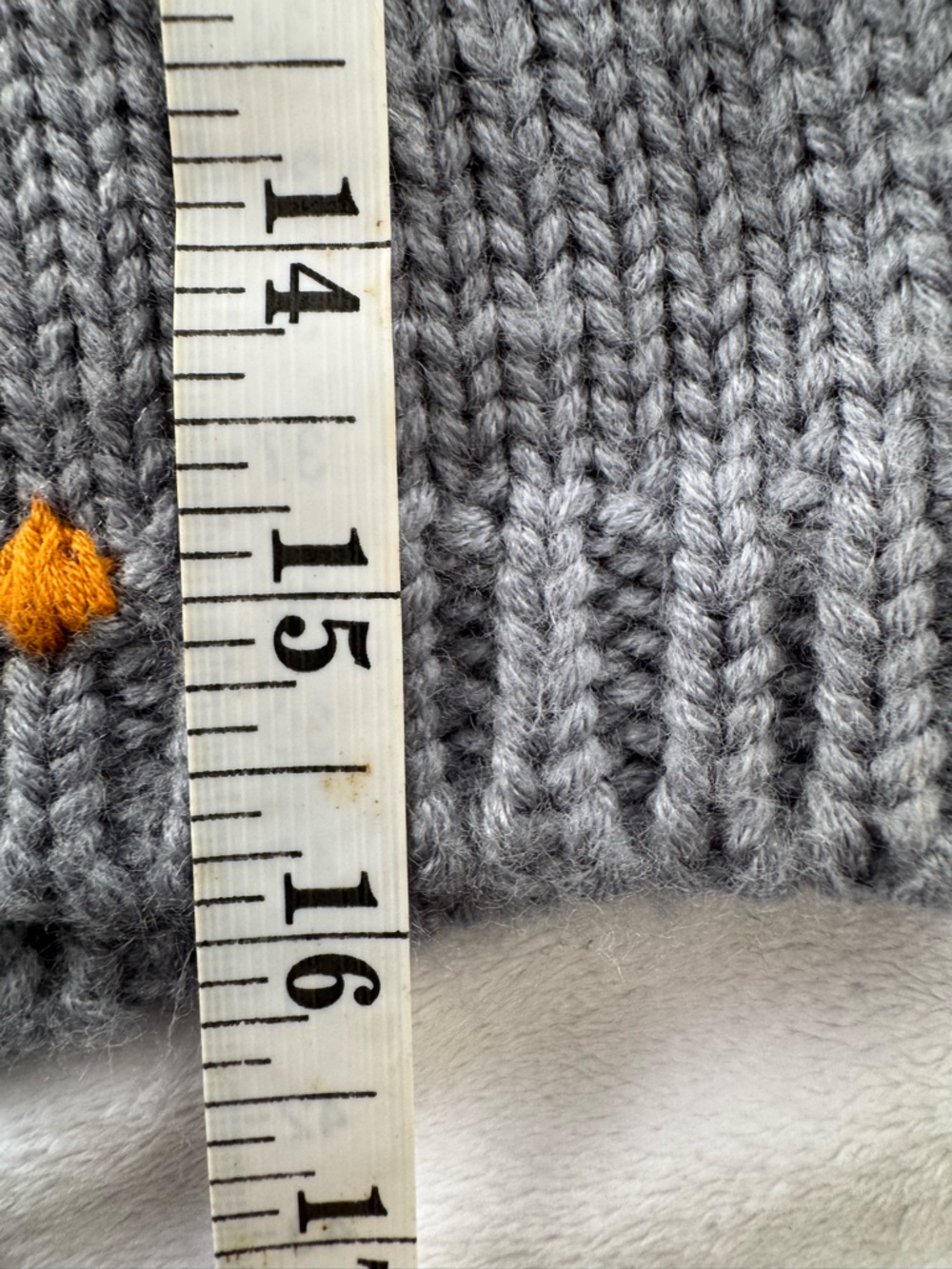 Multi Textured Grey Knit Sweater with Cloud and Colorful Raindrops Size 2 - Picture 8 of 8